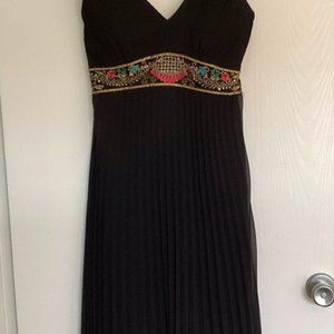 Monsoon black beaded evening dress size 10